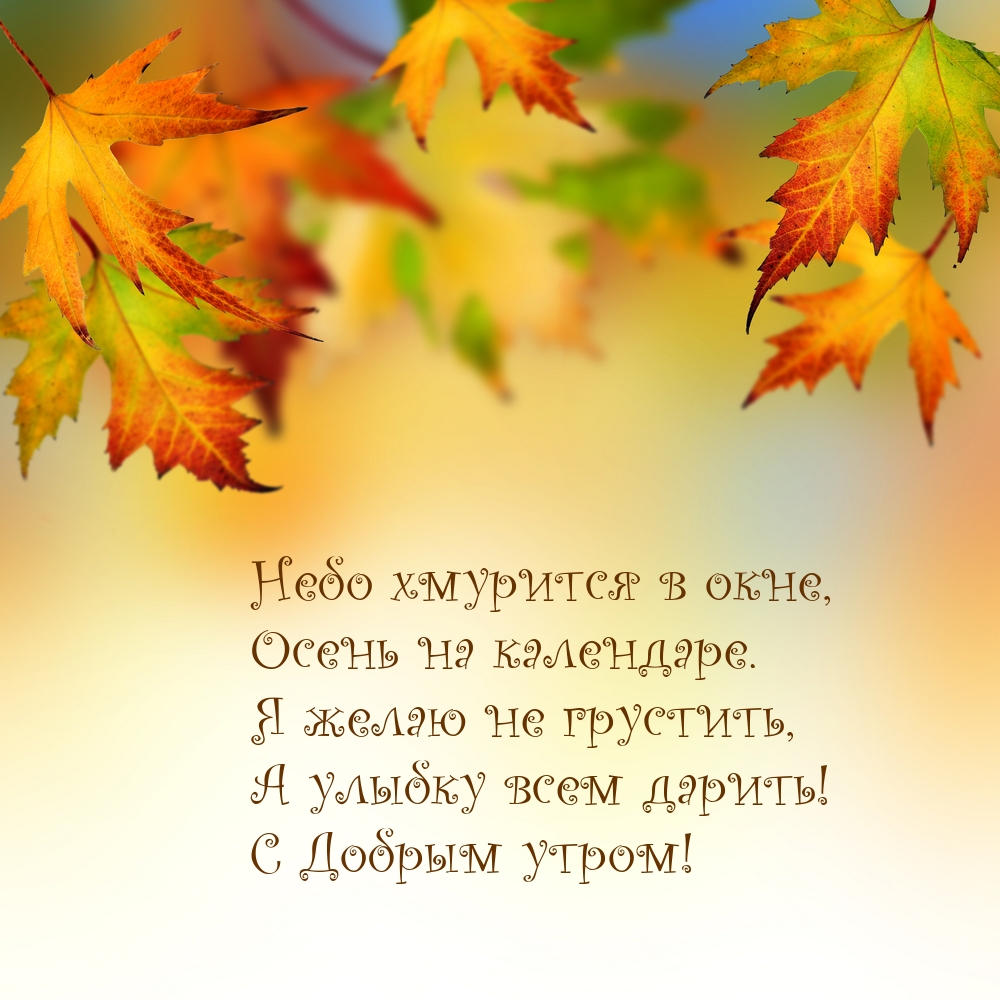 Картинки с надписью - С Добрым утром! Небо хмурится в окне.