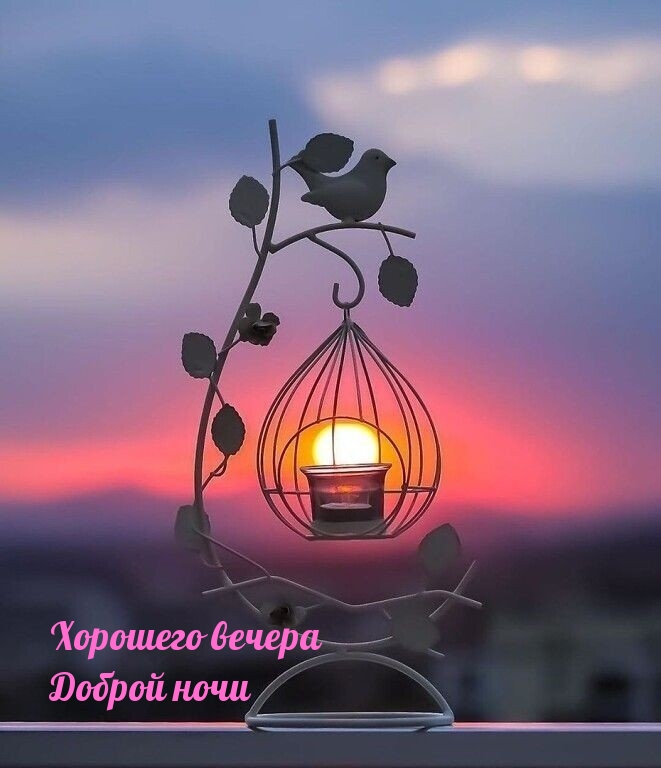 Картинки с надписью - Хорошего вечера Доброй ночи.